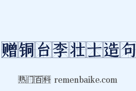 赠铜台李壮士造句是什么意思的图片